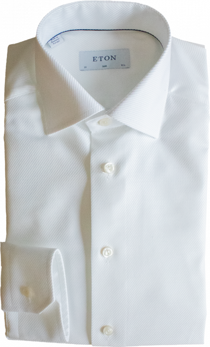 Eton - White Twill Cotten-Tencel Shirt - Wit