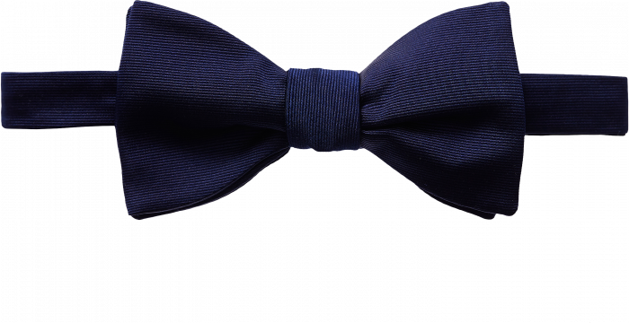Eton - Navy Bow Tie, Self Tied - Navy