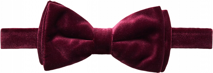 Eton - Red Velvel Bow Tie, Ready Tied - Red