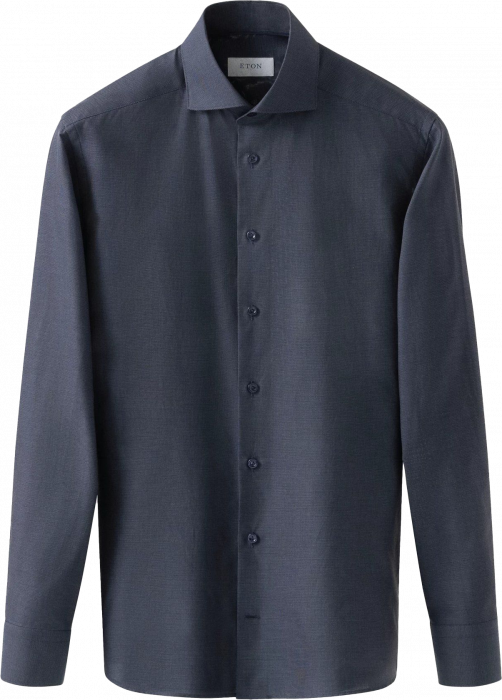 Eton - Navy Dobby Business Shirt, Contemporary Fit - Marinho