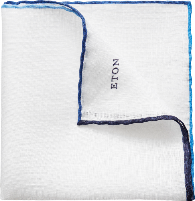 Eton - Linen Pocket Square - Blue
