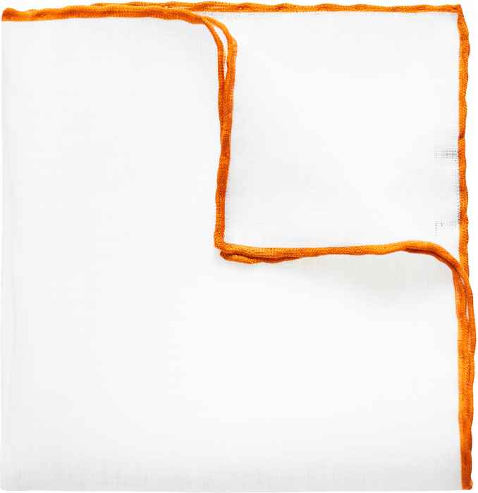 Eton - Linen Pocket Square - Orange