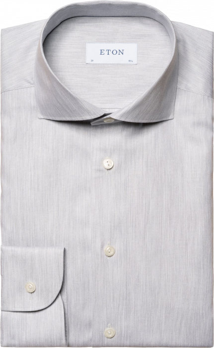Eton - Light Grey Business Oxford Shirt Contemporary - Light Grey