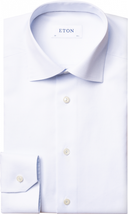 Eton - Blue Pin Dot Shirt, Slim Fit - Blauw