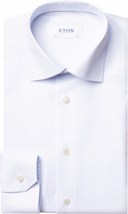 Eton - Blue Pin Dot Shirt, Contemporary Fit - Niebieski