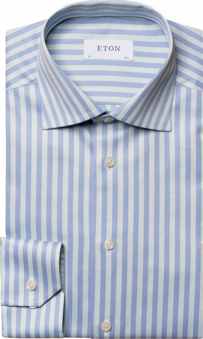 Eton - Bengal Striped Business Shirt, Slim Fit - Blå