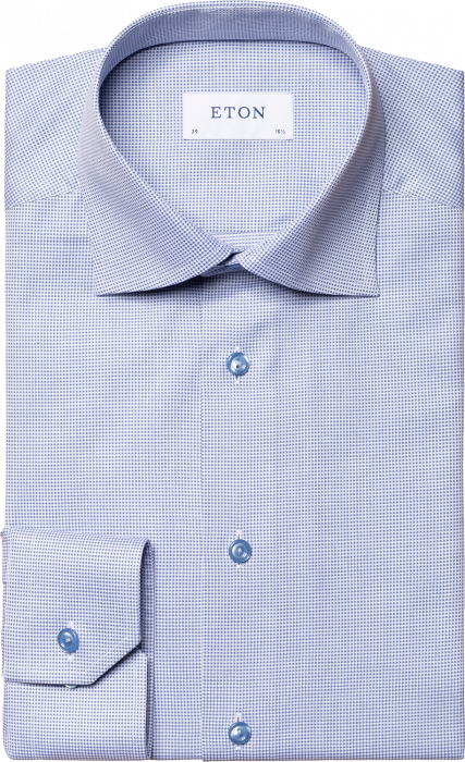 Eton - Royal Dobby Business Skjorte, Slim Fit - Himmelblå