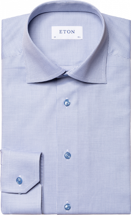 Eton - Royal Dobby Business Skjorte, Contemporary - Himmelblå