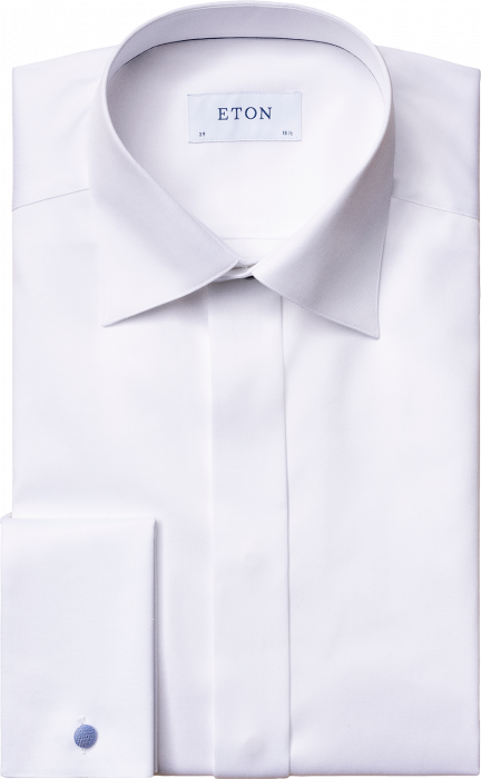 Eton - Evening Shirt, Contemporary Fit, French Cuff - Biały