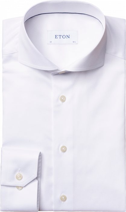 Eton - Contemporary Fit, Extreme Cut Away - Bianco