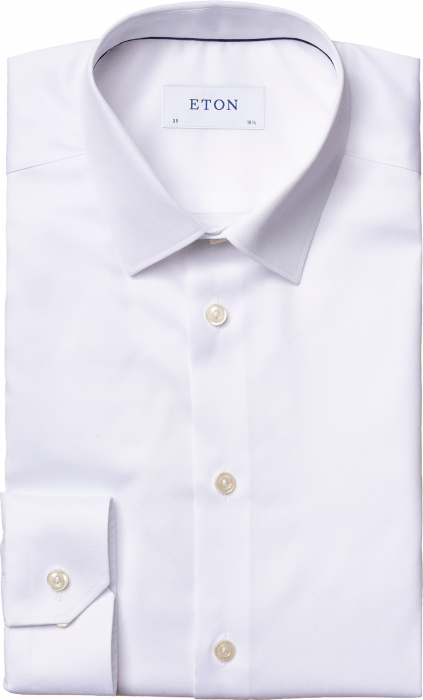 Eton - Super Slim, Pointed Collar - Biały