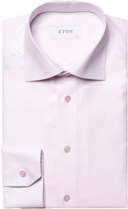 Eton - Pink Semi Solid Signature Dobby Shirt Slim Fit - Cerise