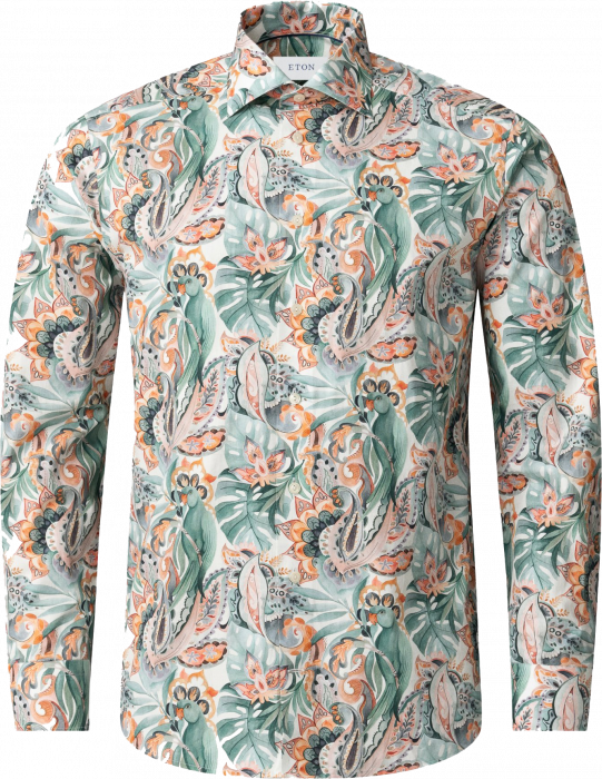 Eton - Parrot Motif Signature Twill Shirt Slim Fit - Multi