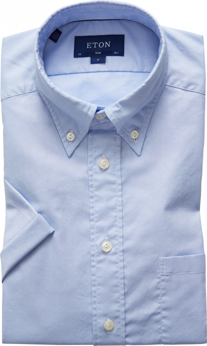 Eton - Oxford Short Sleeve, Slim Fit, Button Down - Skye Blue