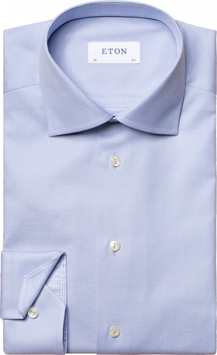 Eton - Lyseblå Stretch Skjorte Til Mænd - Himmelblå