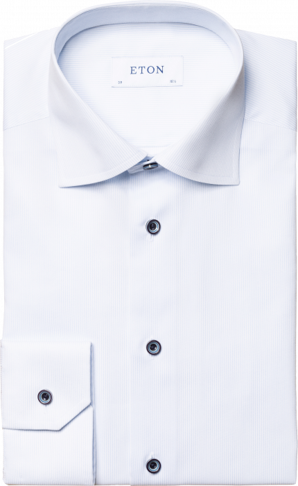 Eton - Skyblue Striped Business Shirt, Slim Fit - Skye Blue