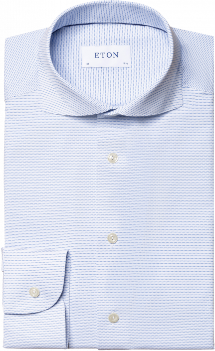 Eton - Four-Way Stretch Business Shirt, Slim Fit - Skye Blue